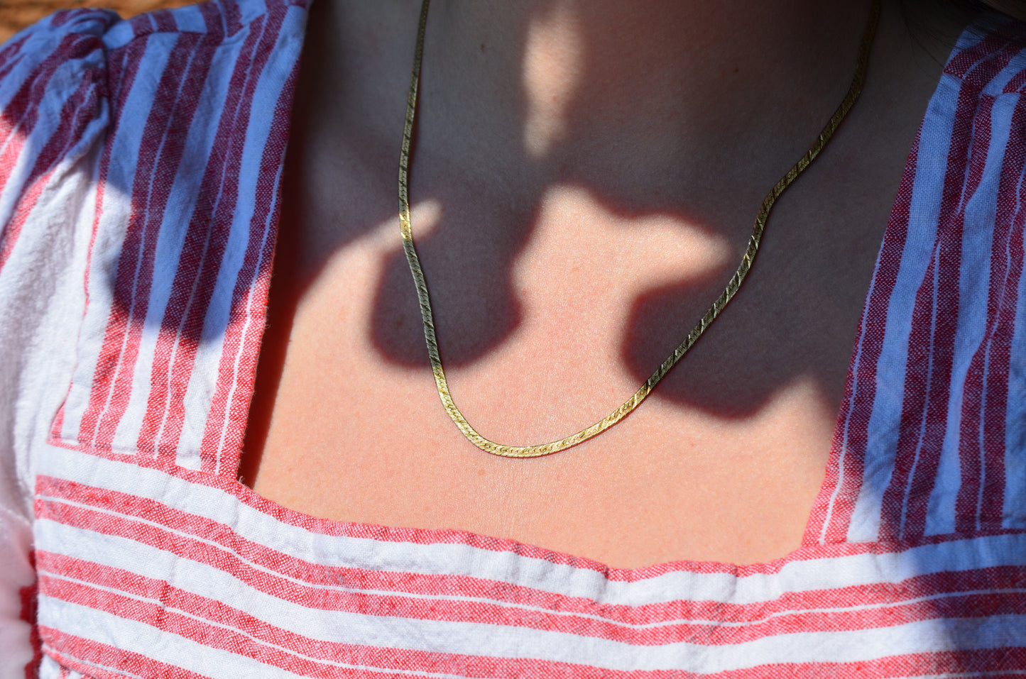 Slinky Vintage Herringbone Necklace