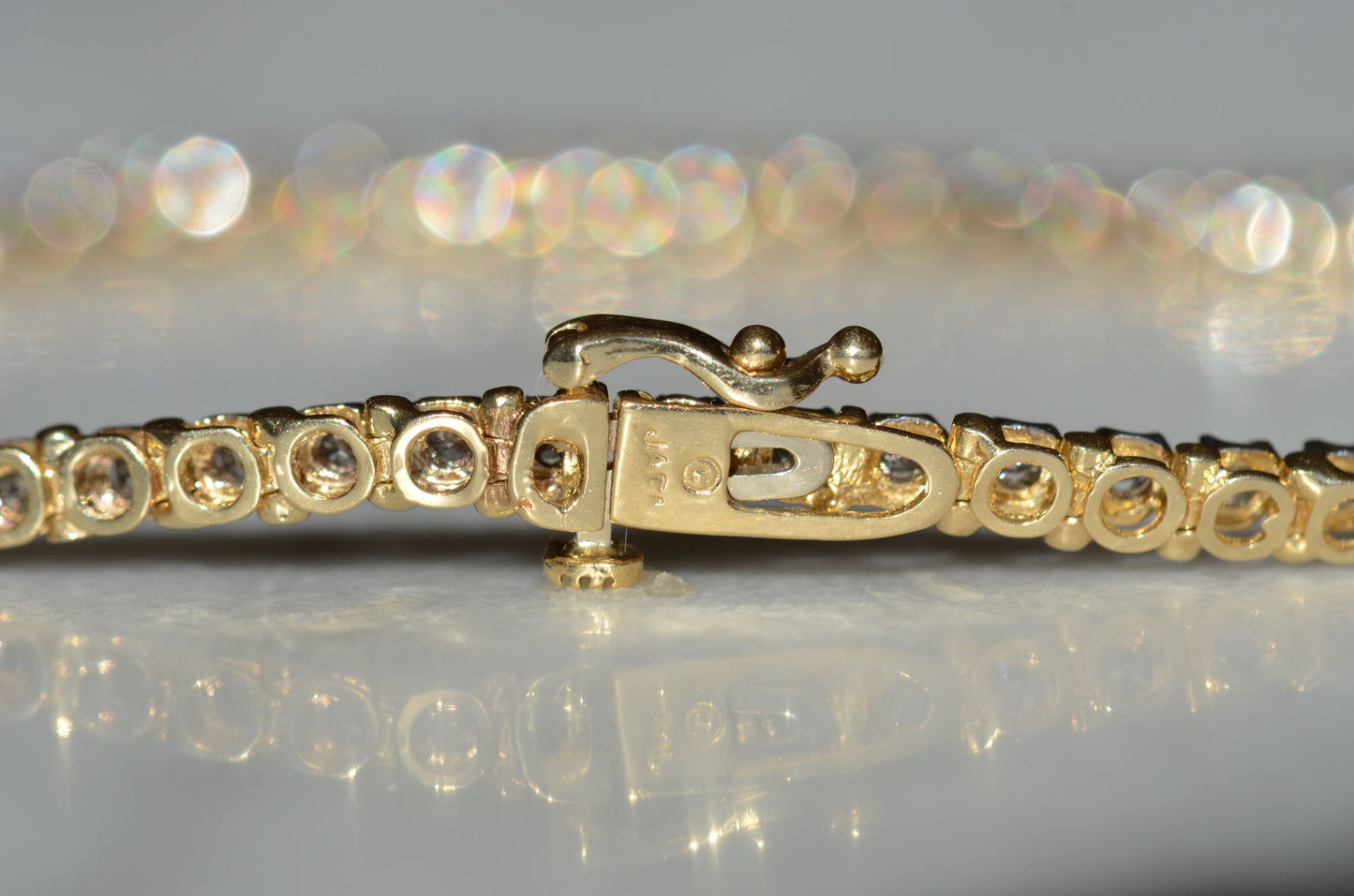 Vintage Two-Tone Diamond Tennis Necklace