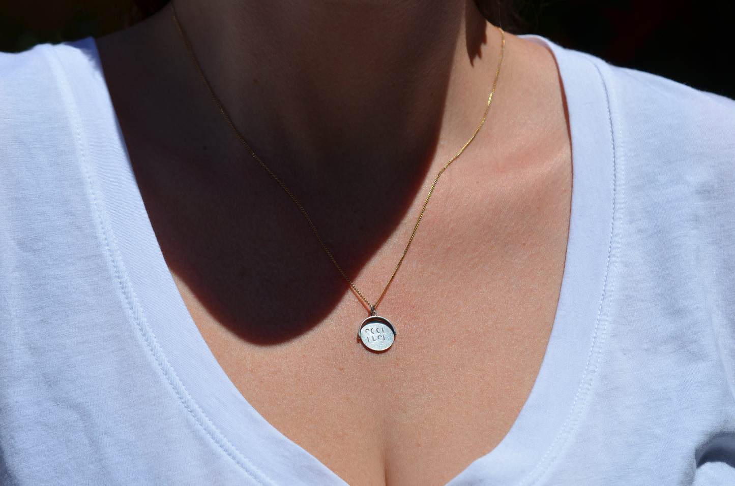 Vintage Silver Good Luck Spinner 1