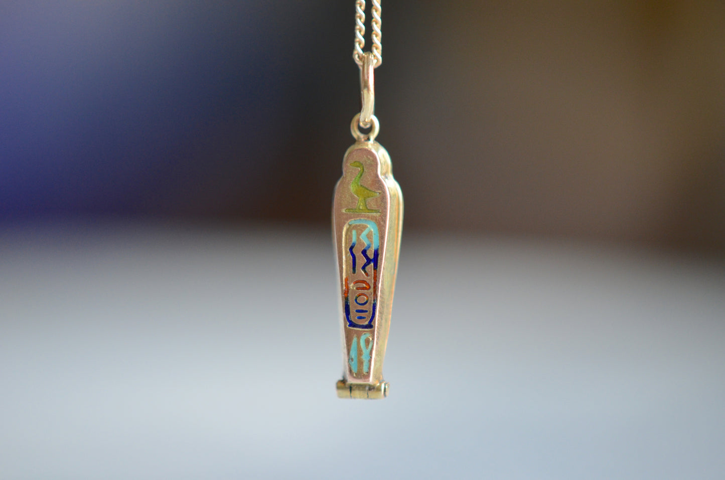 Gorgeous Gold Sarcophagus Charm