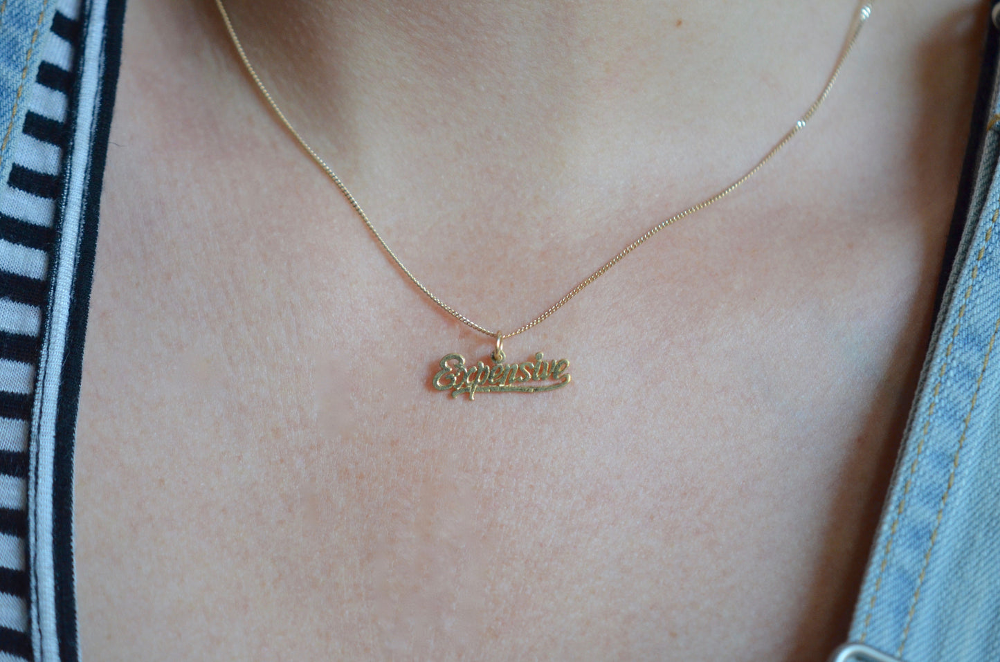 Deadstock "Expensive" Gold Nameplate
