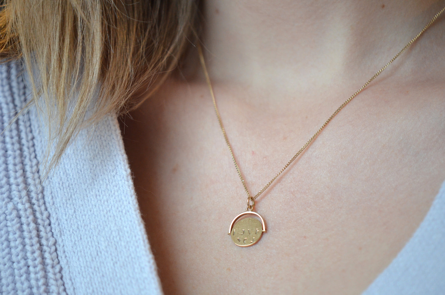 Classic Gold "I Love You" Spinner Charm