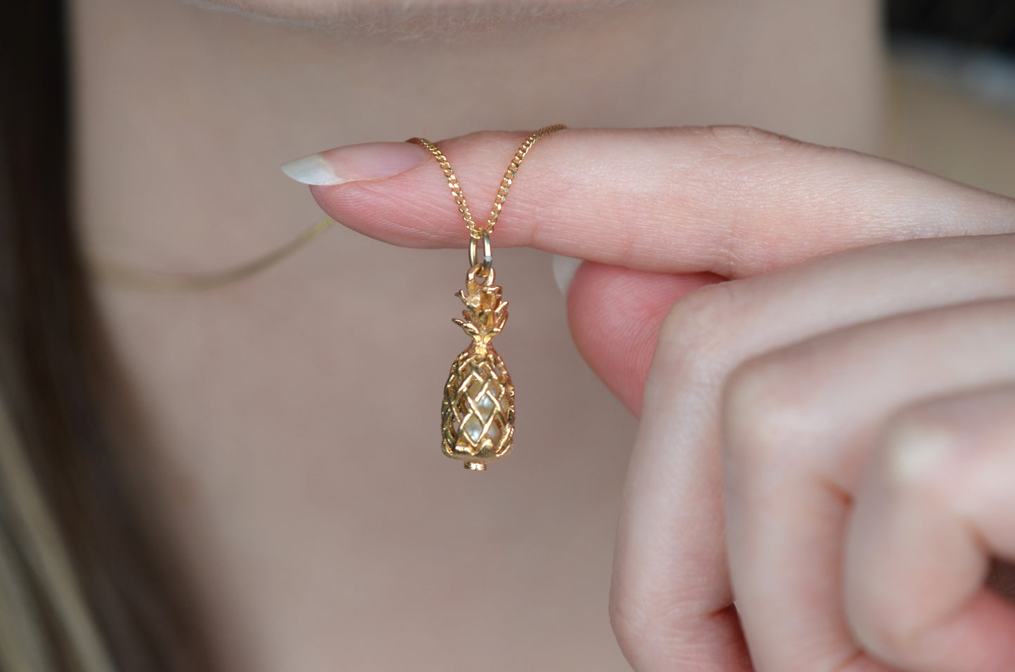 Sweet Pineapple and Pearl Charm