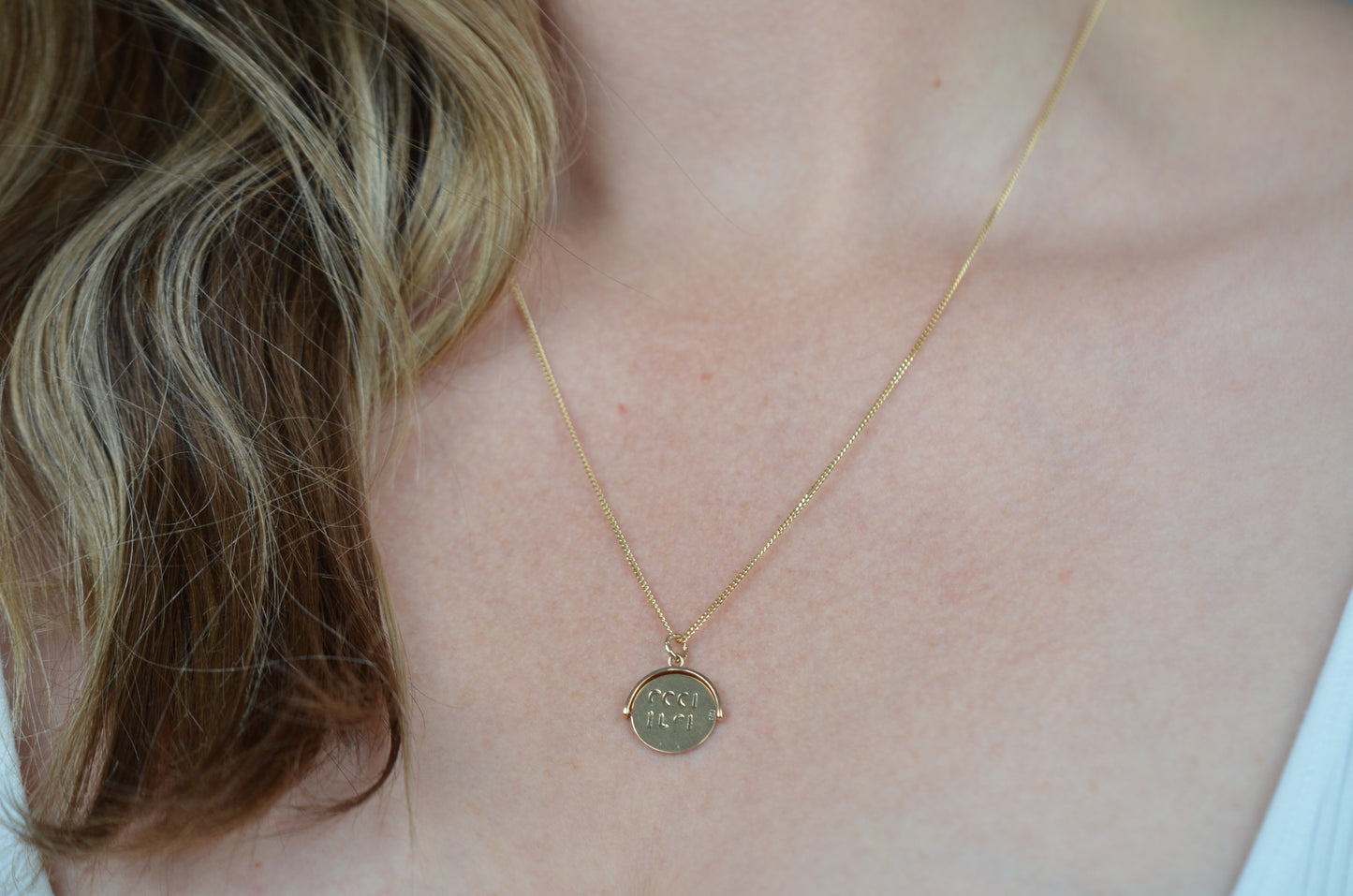 Vintage Gold "Good Luck" Spinner, 1955