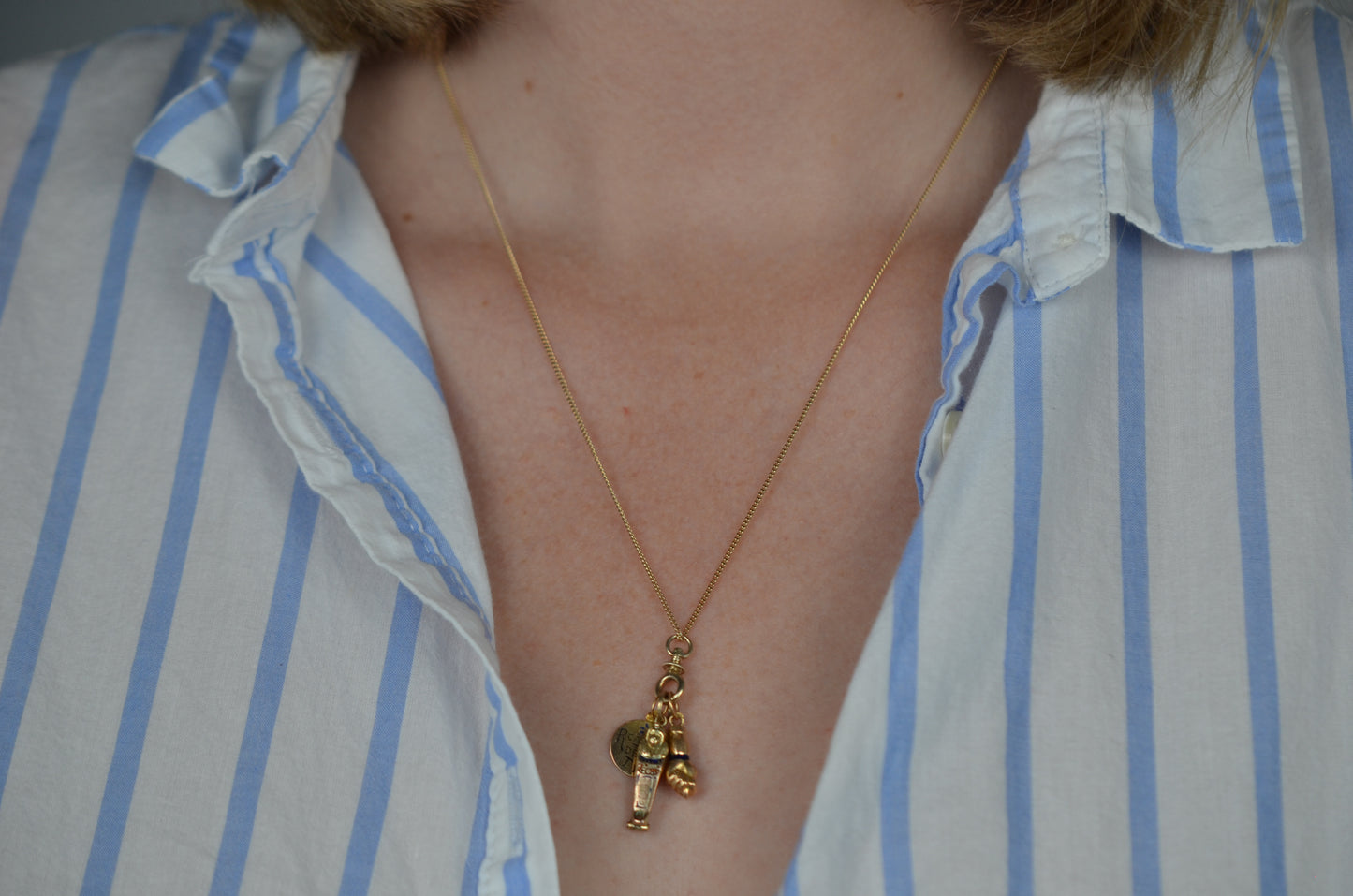 Rare Petite Edwardian Locking Clasp