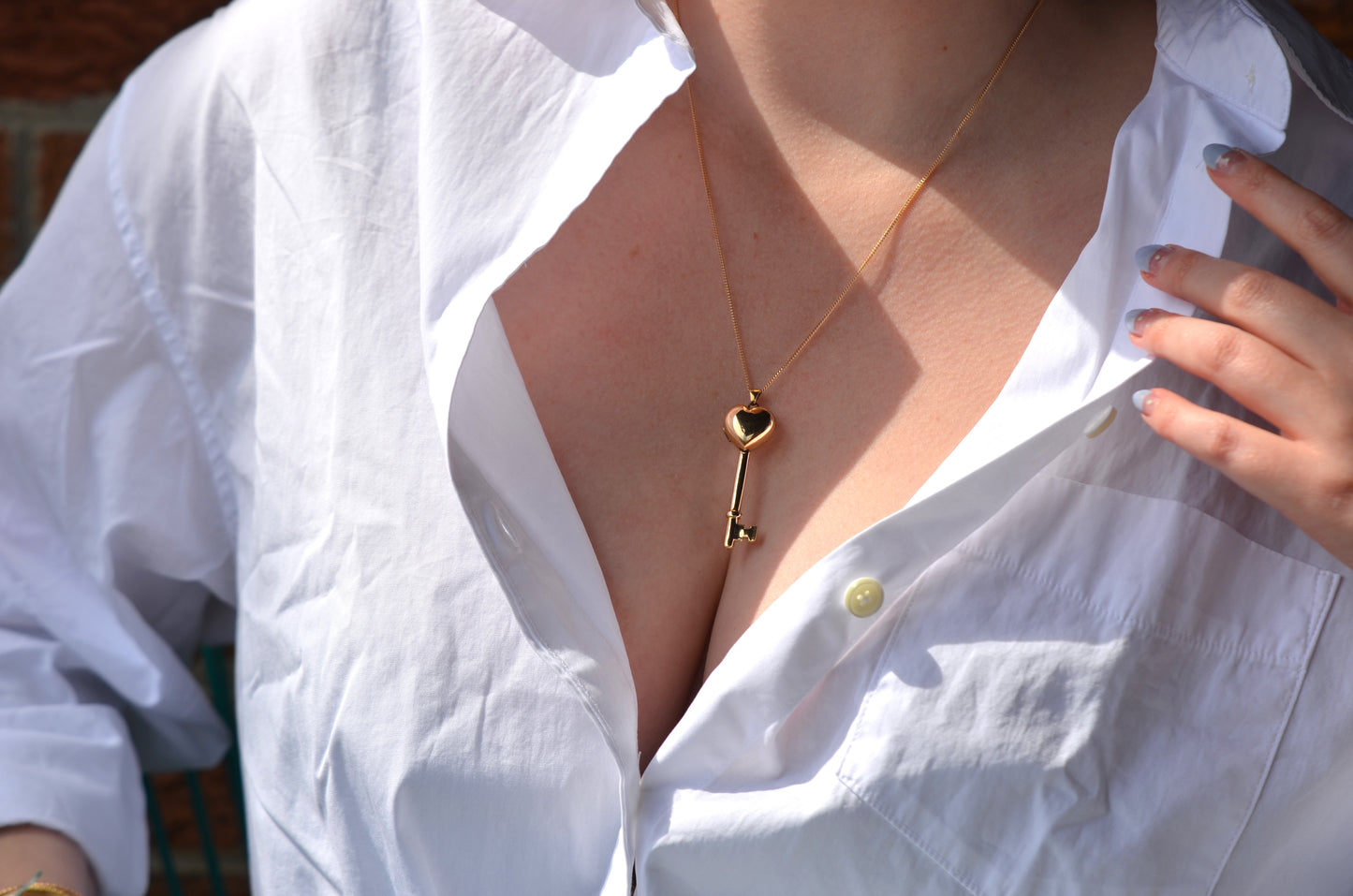Romantic Heart Key Locket