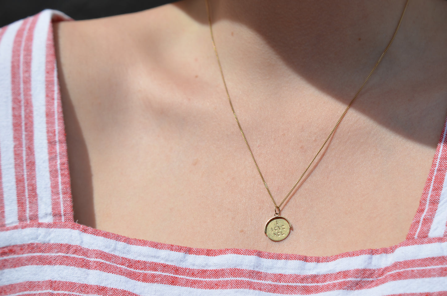 Midcentury Gold "I Love You" Spinner