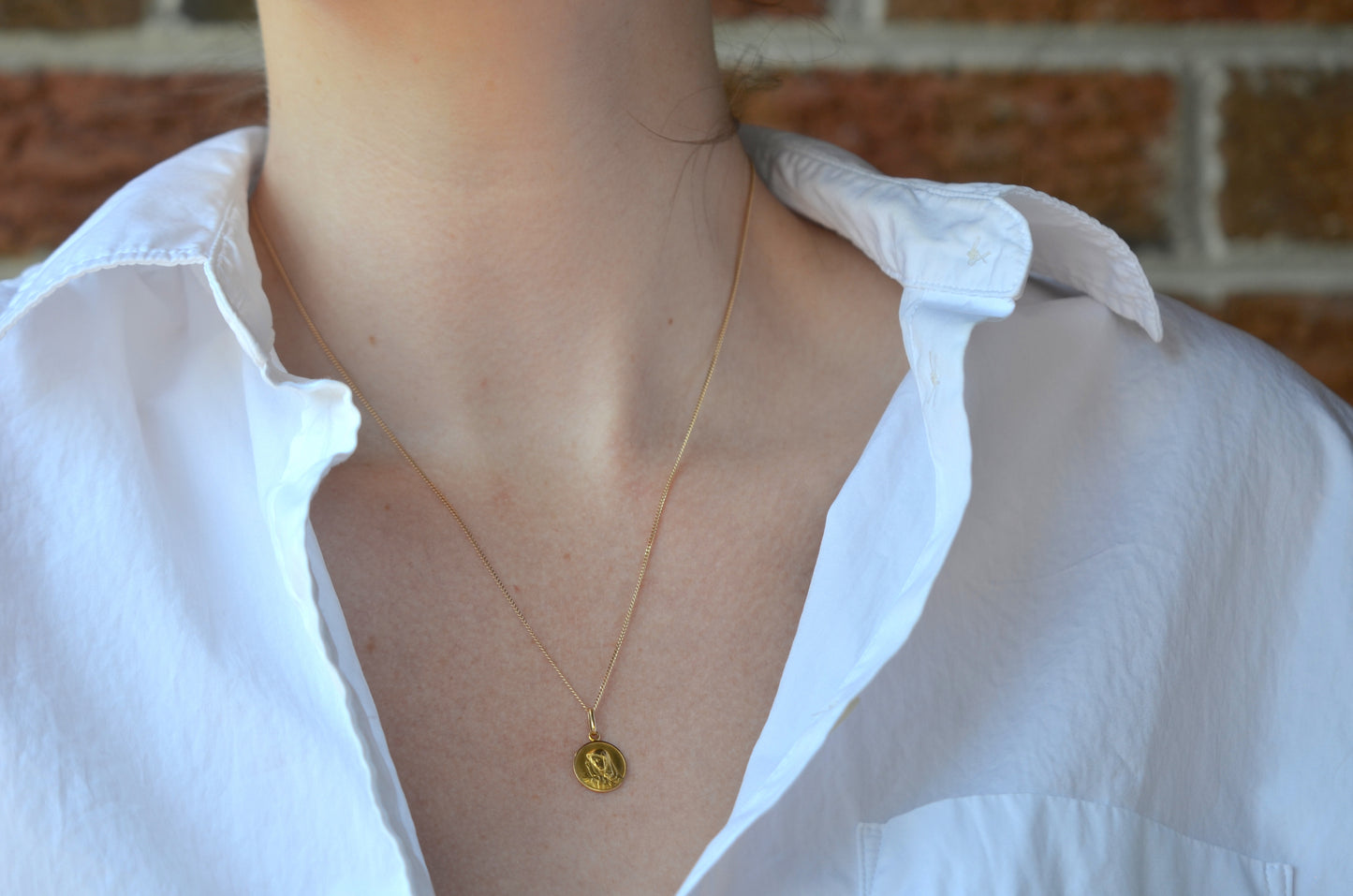 Softened Vintage Mary Pendant