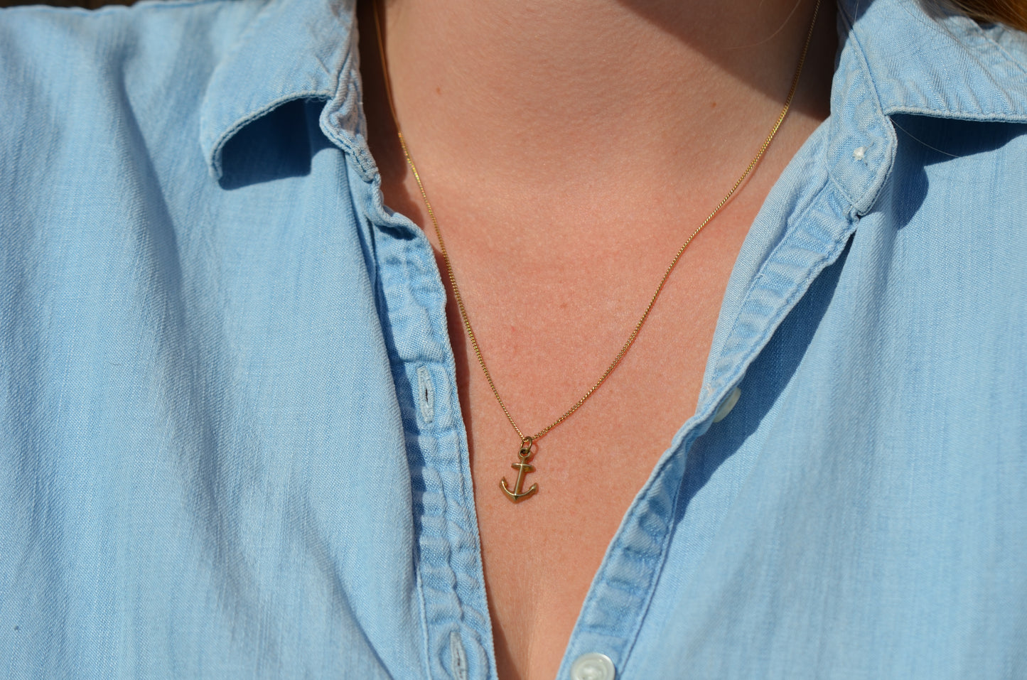 Petite Vintage Anchor Charm