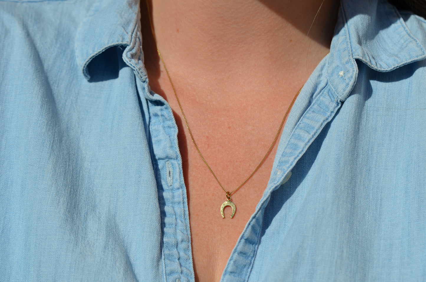 Petite Vintage Lucky Horseshoe Charm