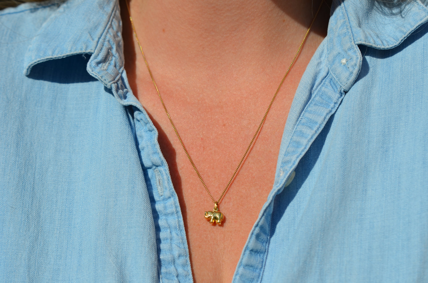 Petite Gold Elephant Charm