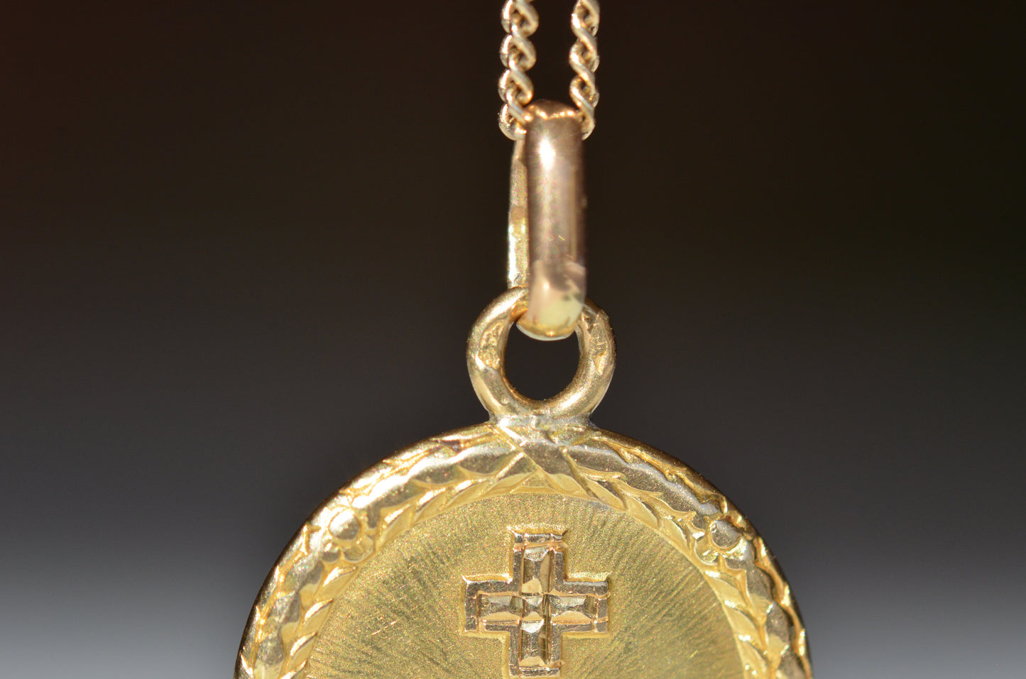 Romantic Vintage Médaille d'Amour Pendant