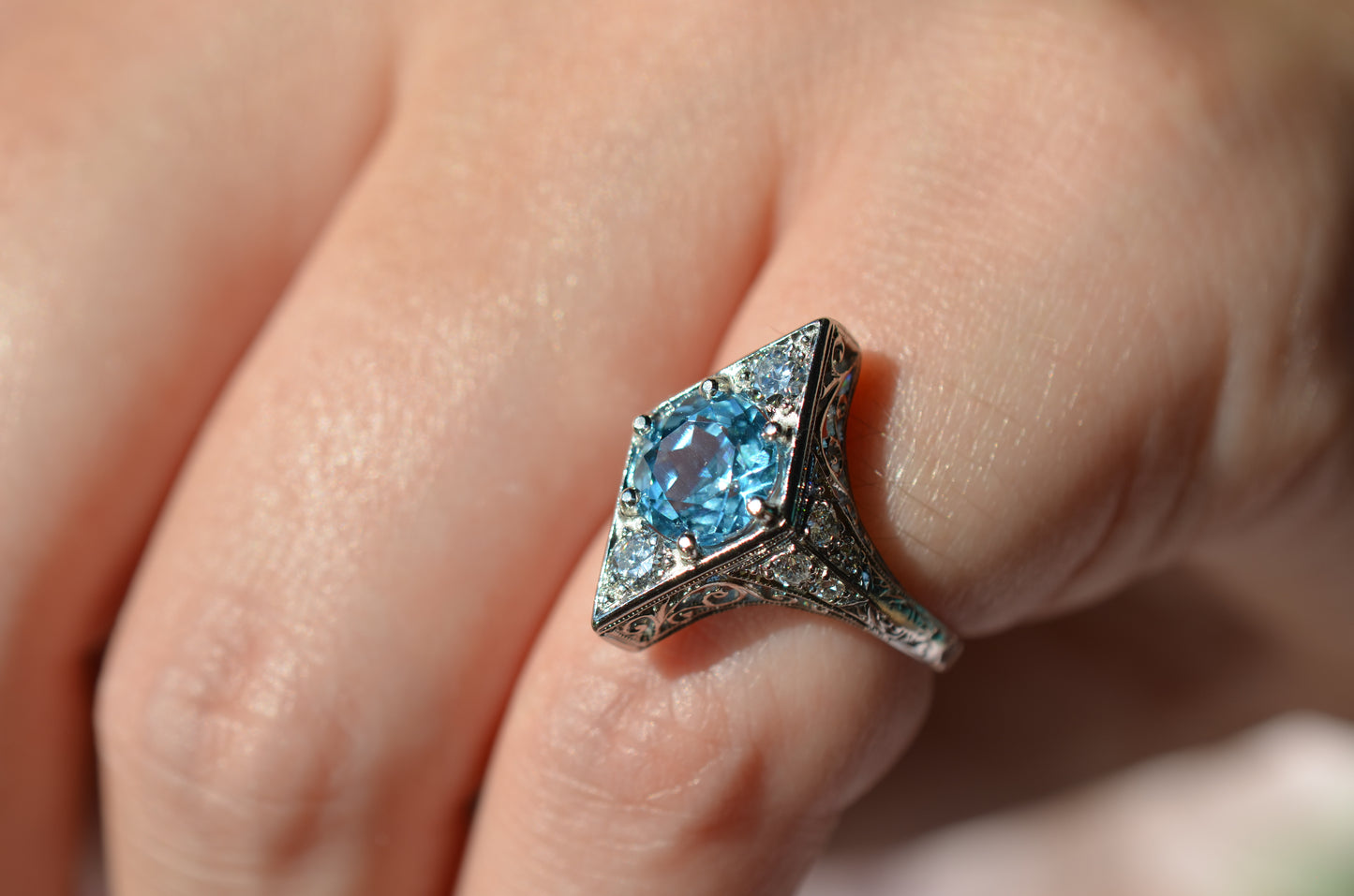 Dazzling Vintage Topaz Cocktail Ring
