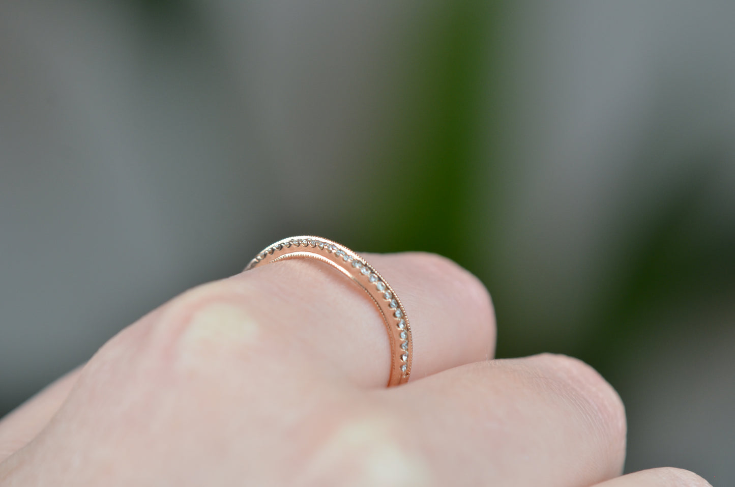 Dainty Dipped Estate Diamond Band