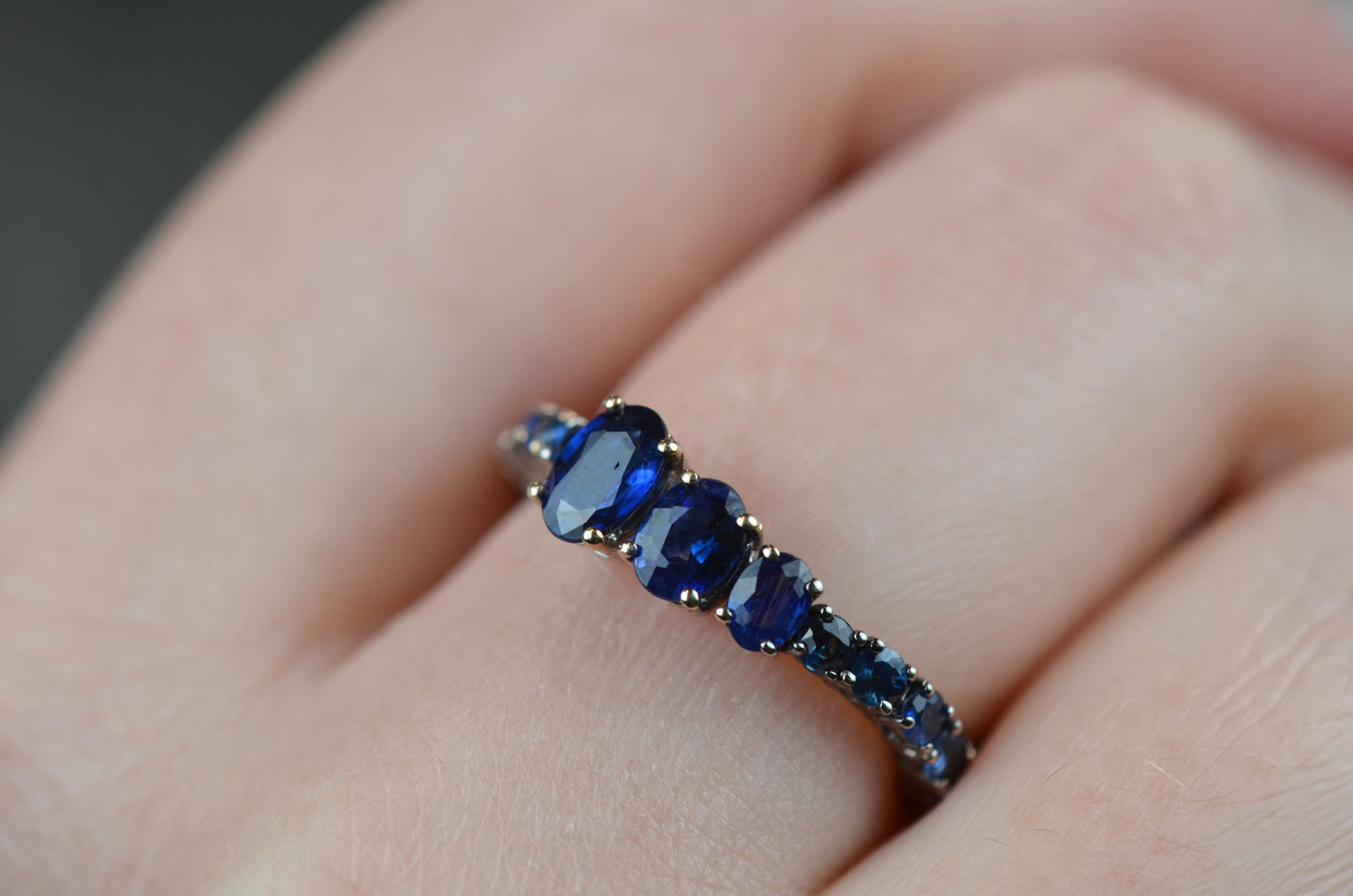 Unique Vintage Sapphire Chain Band
