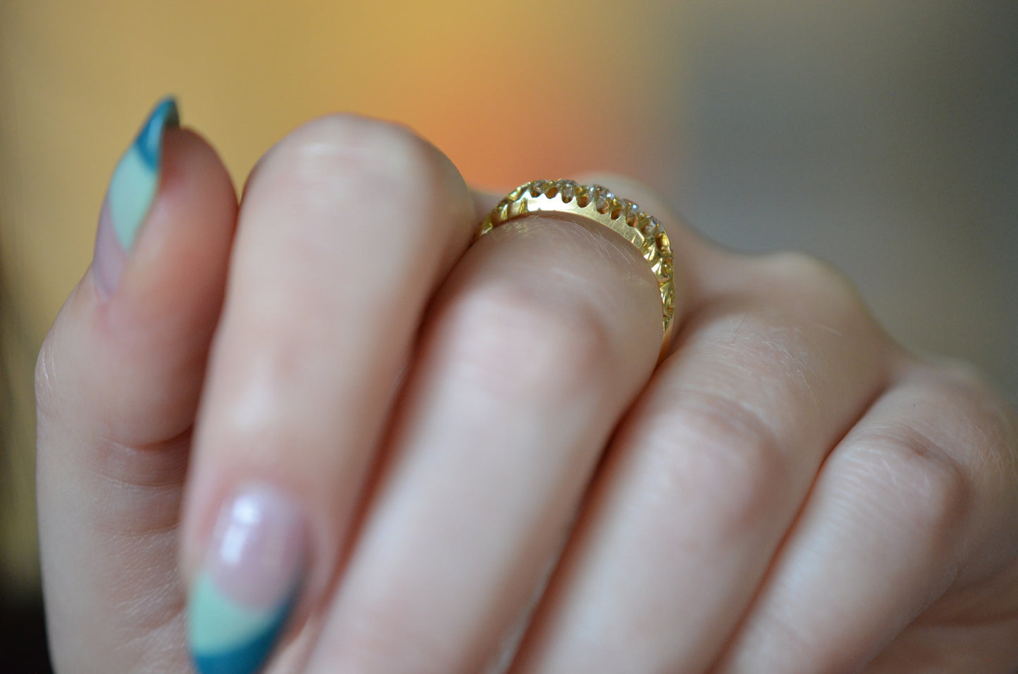 Sublime Victorian Five Diamond Ring