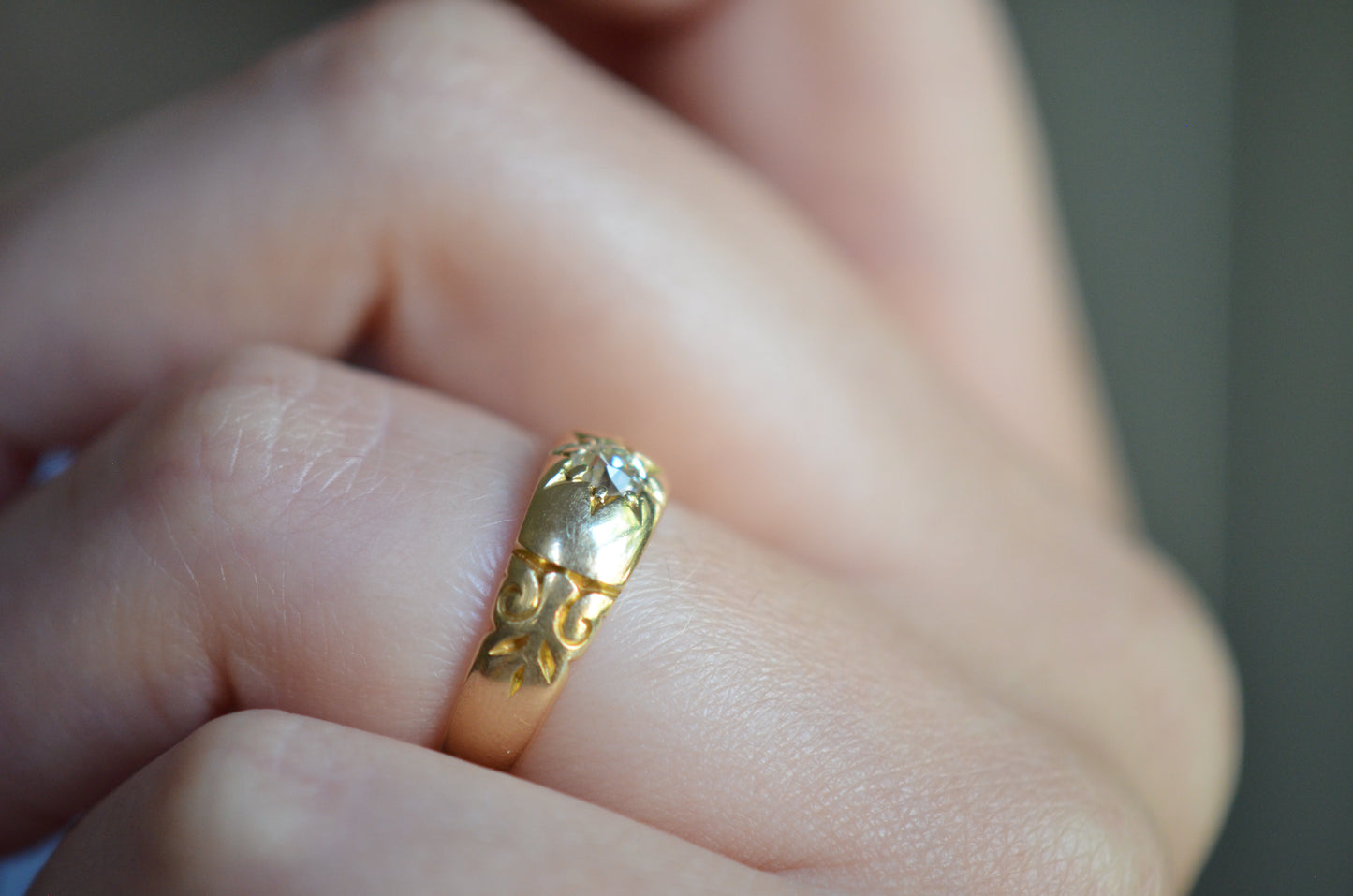 Outstanding Diamond Gypsy Ring 1876