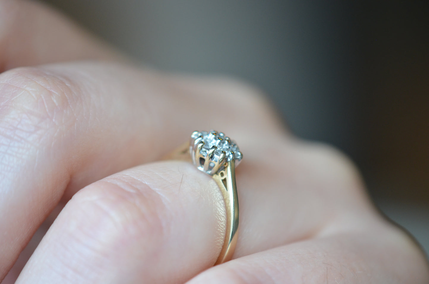 Dainty Edwardian-Inspired Cluster Ring