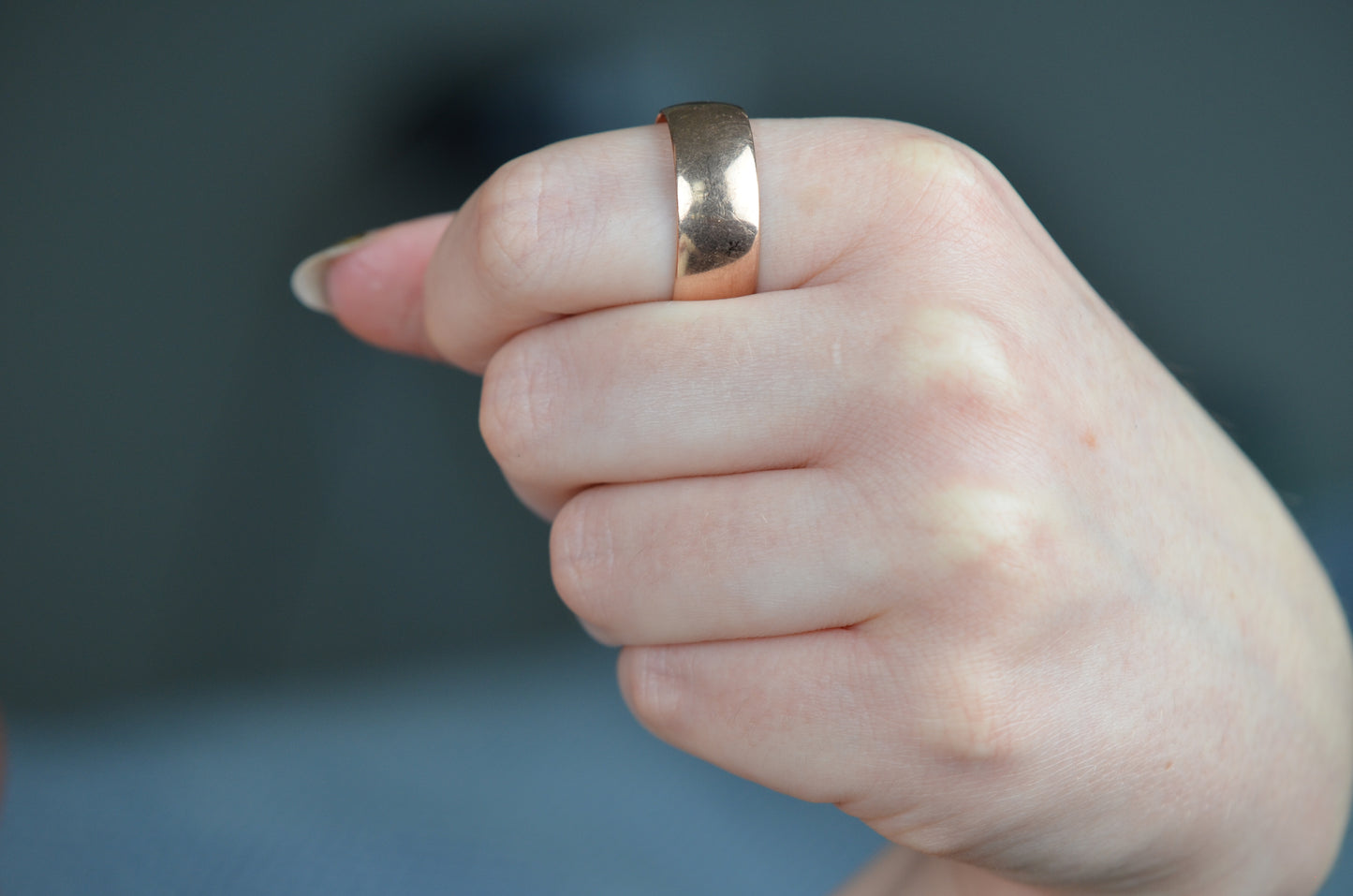 Unisex Rose Gold Cigar Band