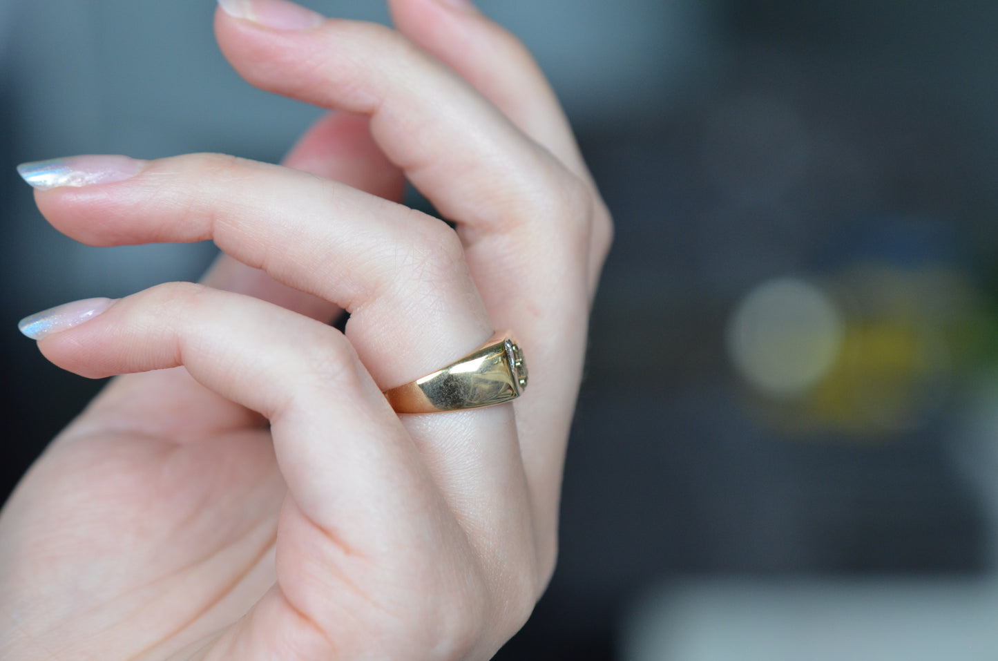 Vintage Diamond D Signet