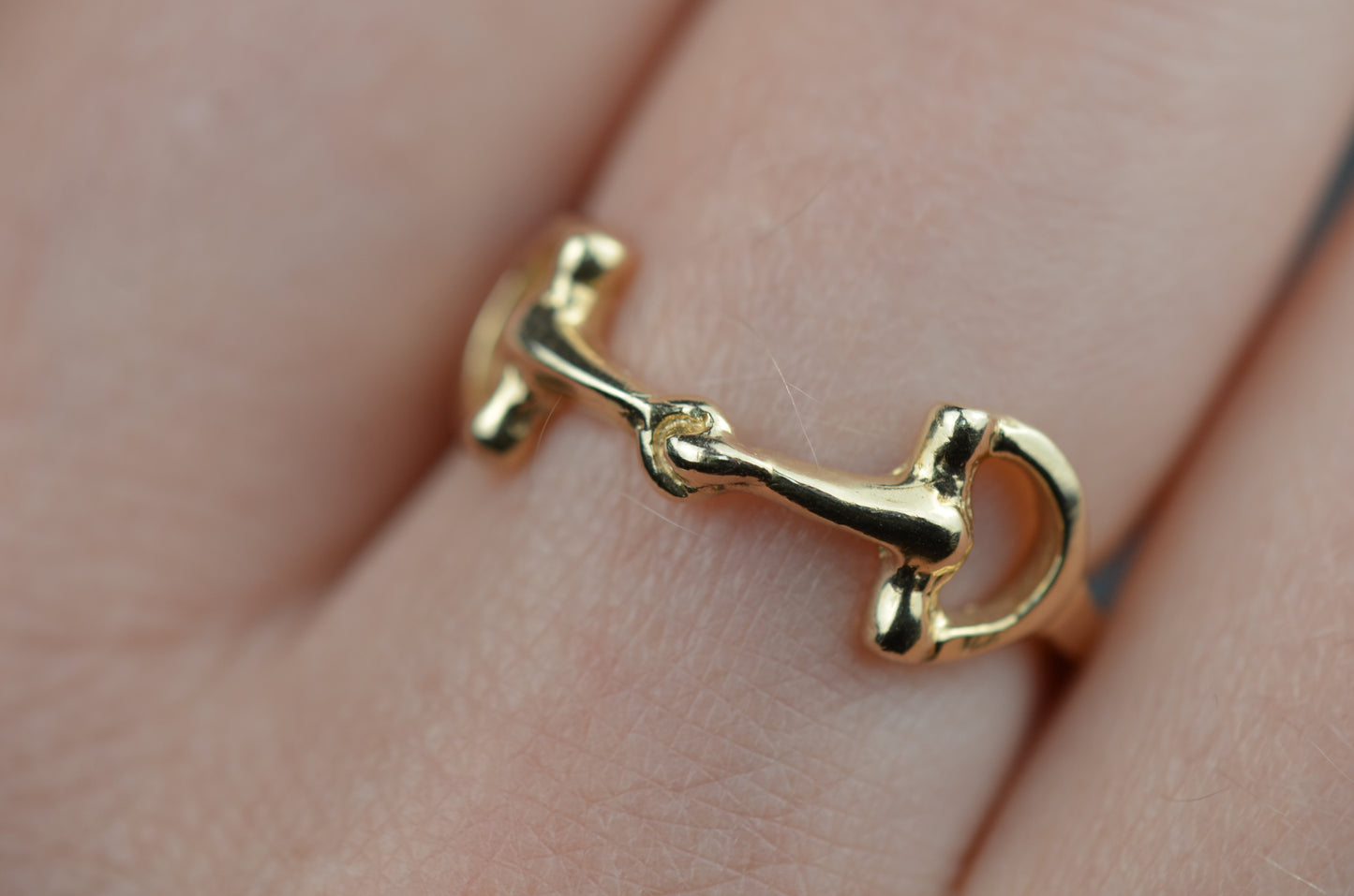 Vintage Gold Horsebit Ring