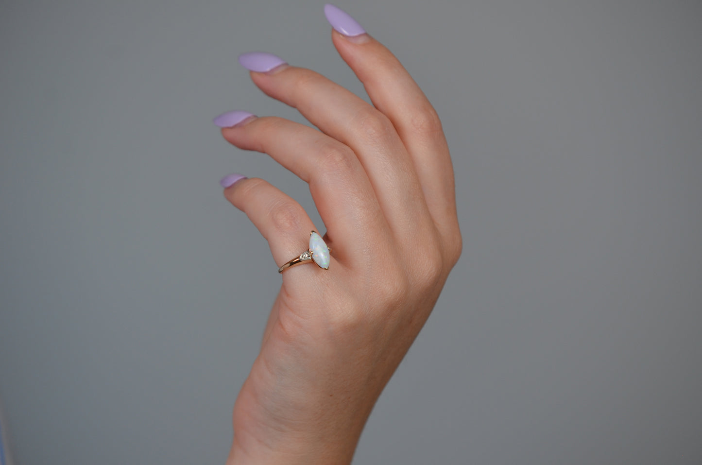 Stunning Vintage Marquise Opal Ring