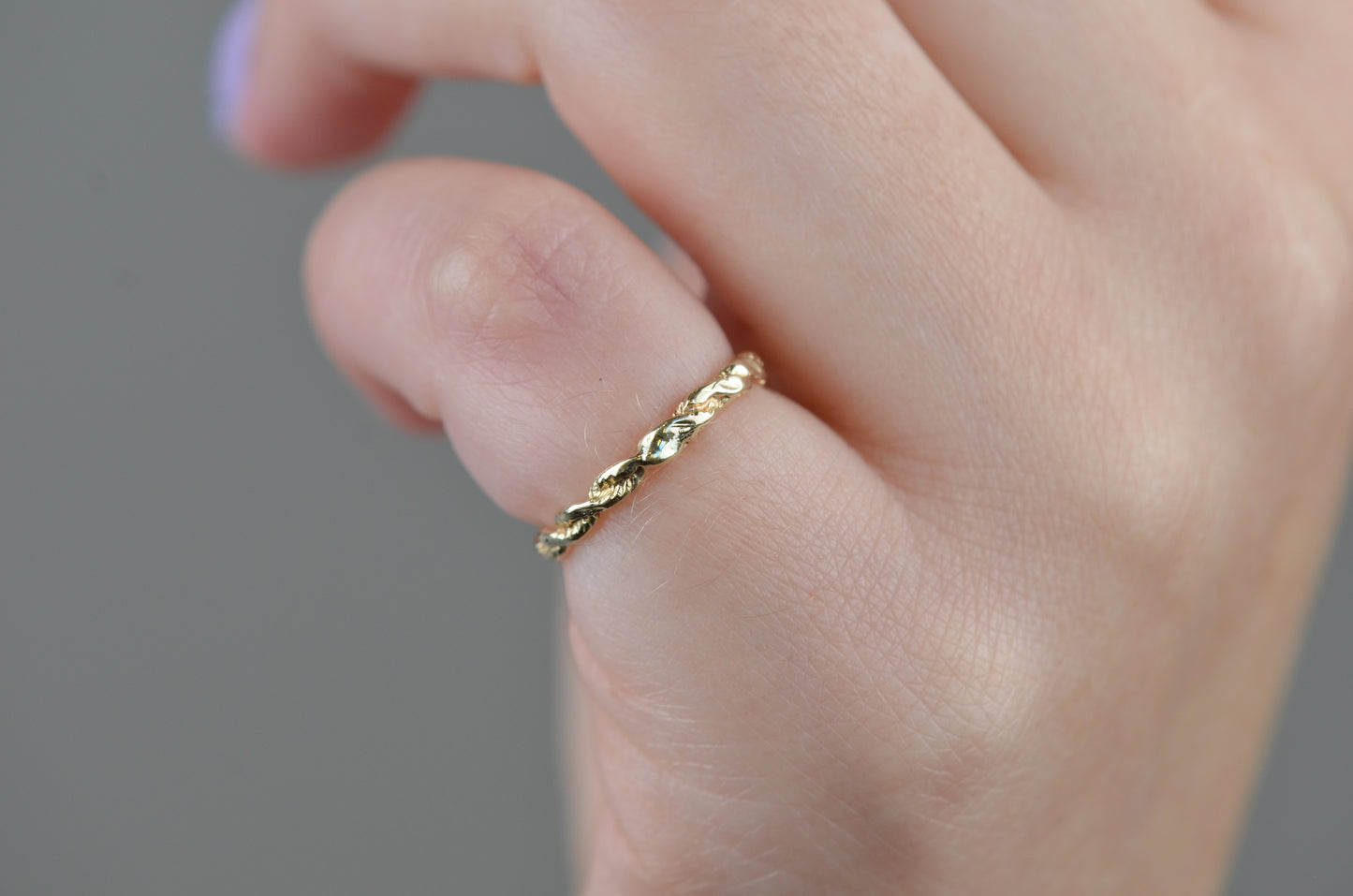 Dainty Vintage Twisted Pinky Ring