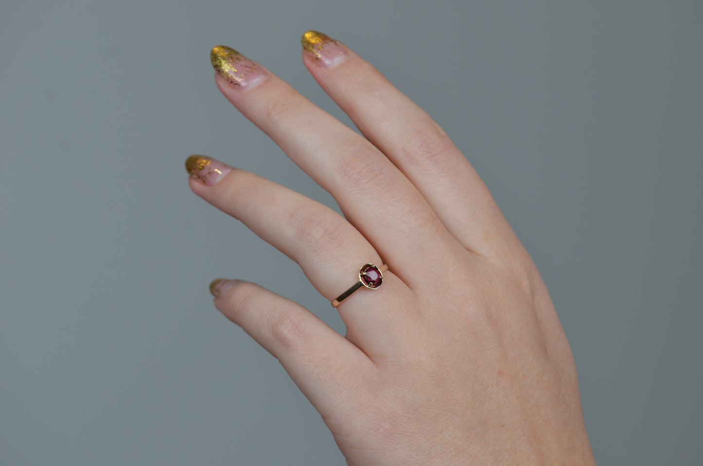 Rich Vintage Ruby Target Ring