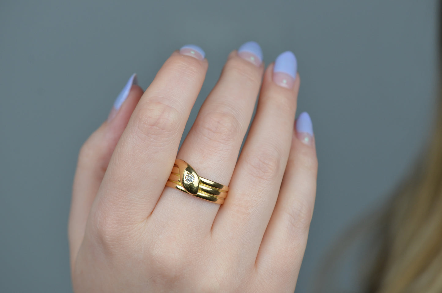 Handsome Victorian Coiled Snake Ring