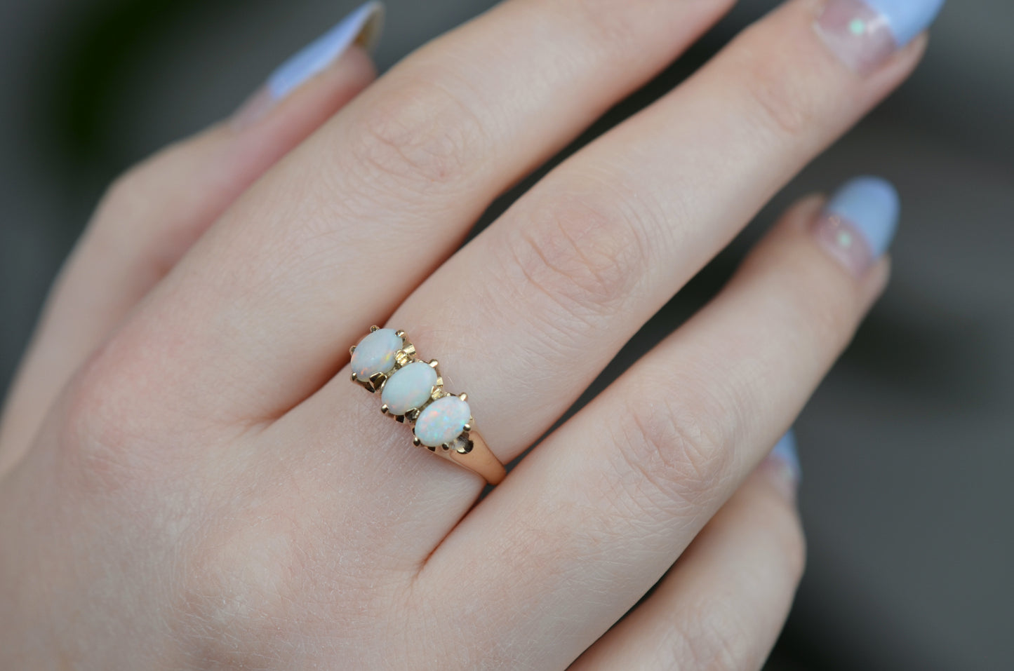 Subtle Opal Trilogy Ring