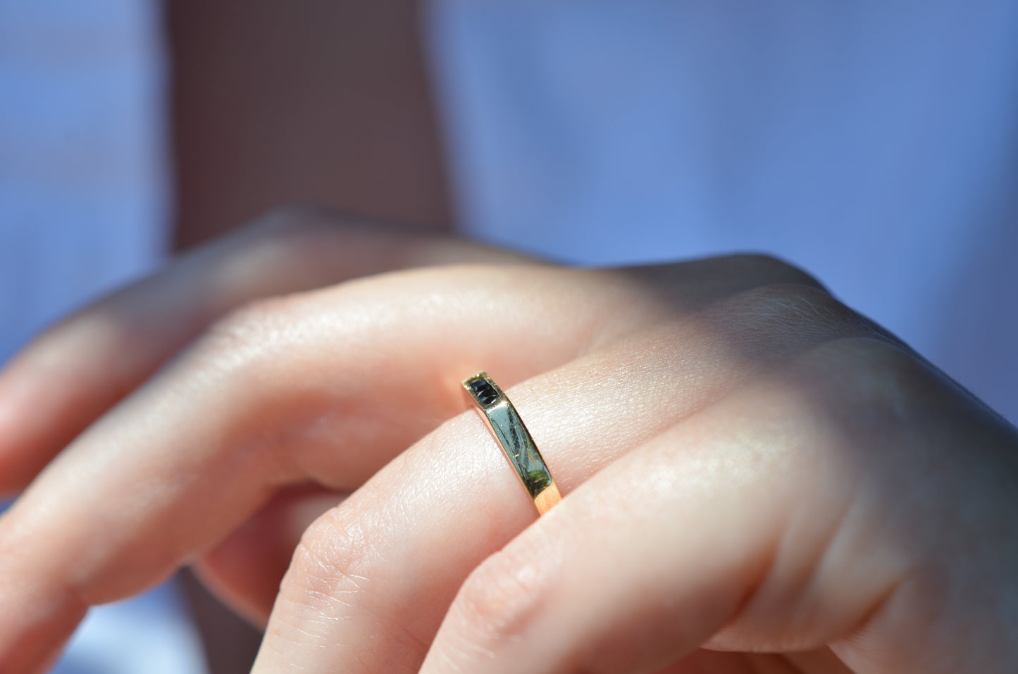 Minimal Estate Sapphire Stacking Ring