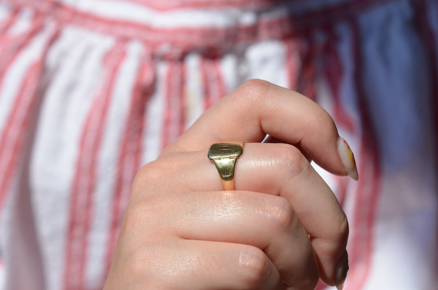 Subtle Midcentury Worn Signet Ring
