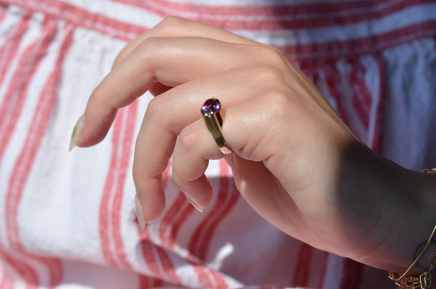 Sexy Vintage Amethyst Cocktail Ring