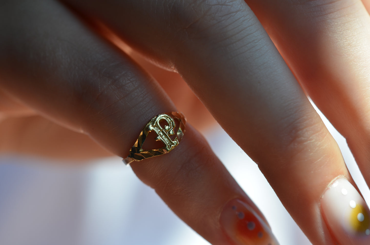 Extra Tiny "P" Baby Ring