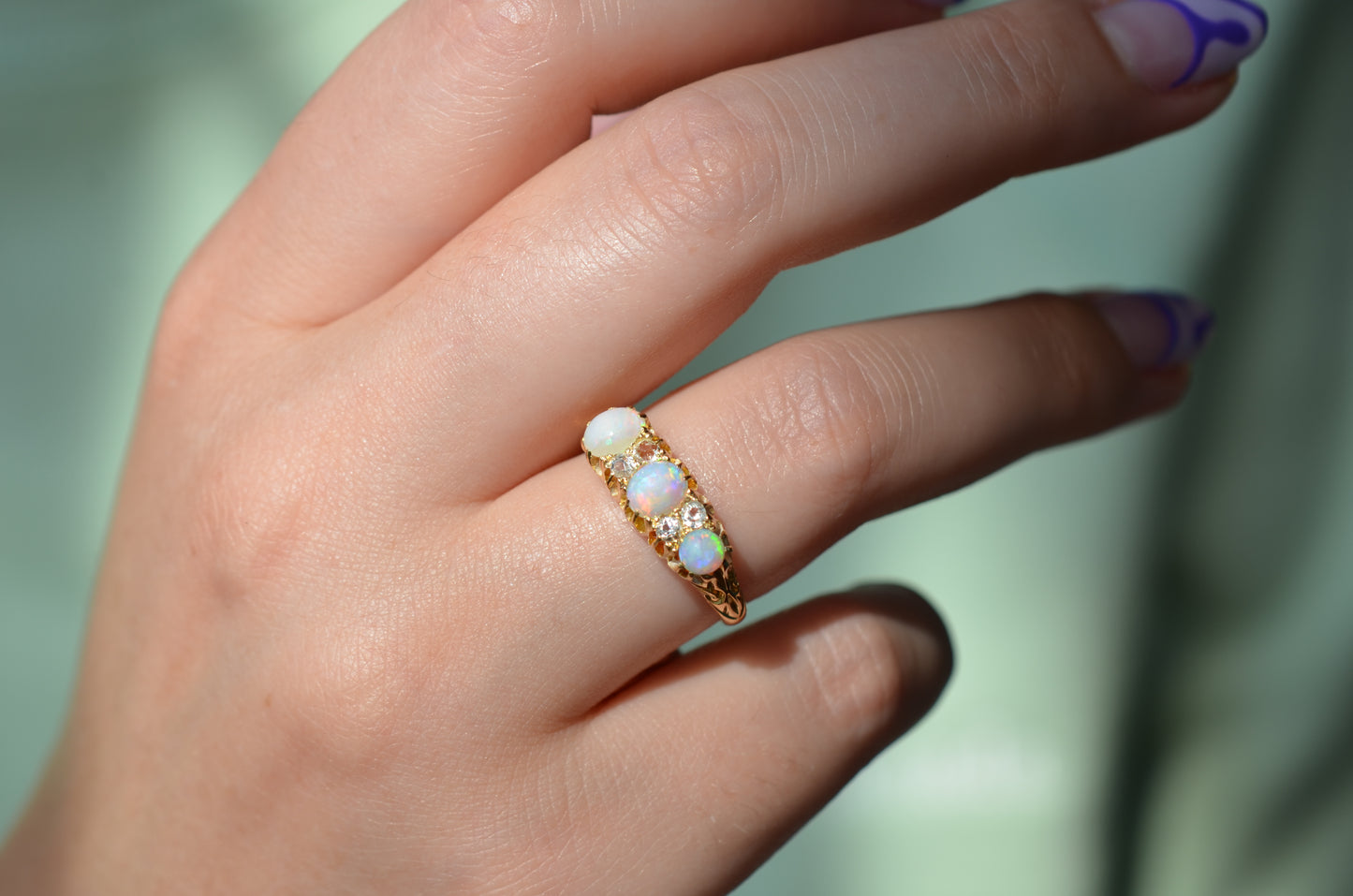 Quirky Antique Opal & Paste Ring