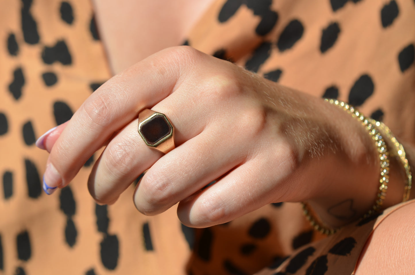 Warm Vintage Carnelian Signet Ring