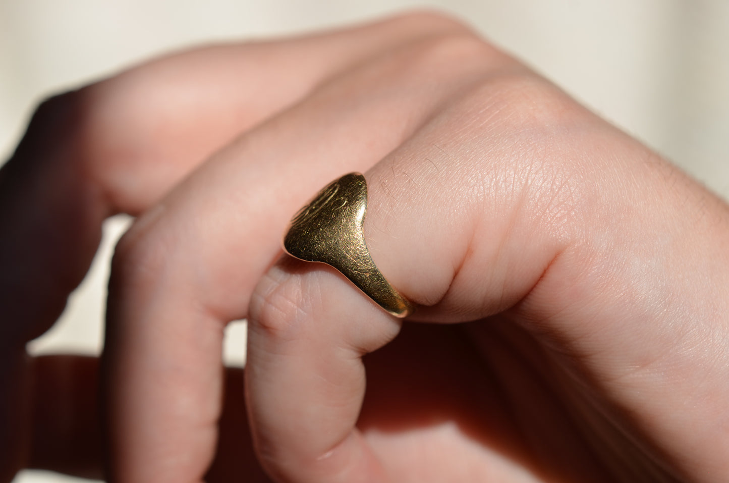 Smooth Antique Signet Ring AC