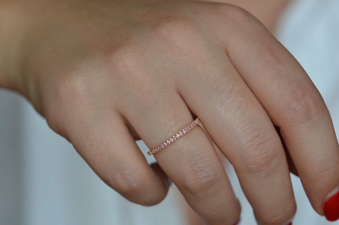 Soft Estate Pink Sapphire Stacker