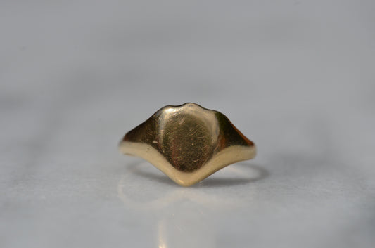 Smooth Antique Blank Shield Signet
