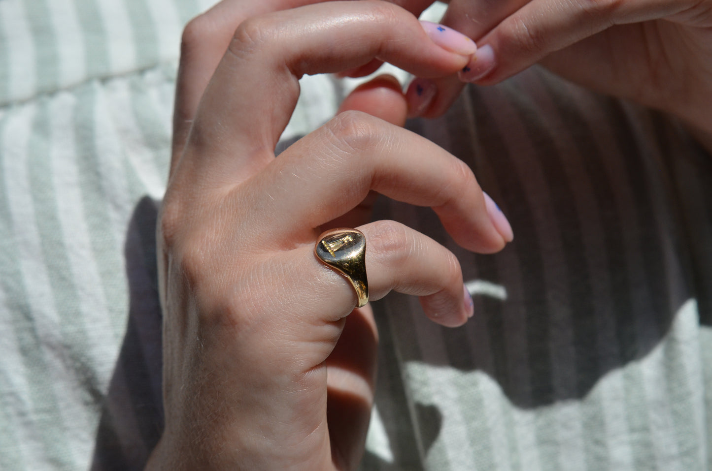 Powerful Fist Crest Signet Ring