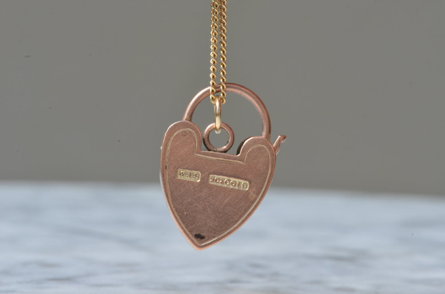 Large Engraved Heart Padlock
