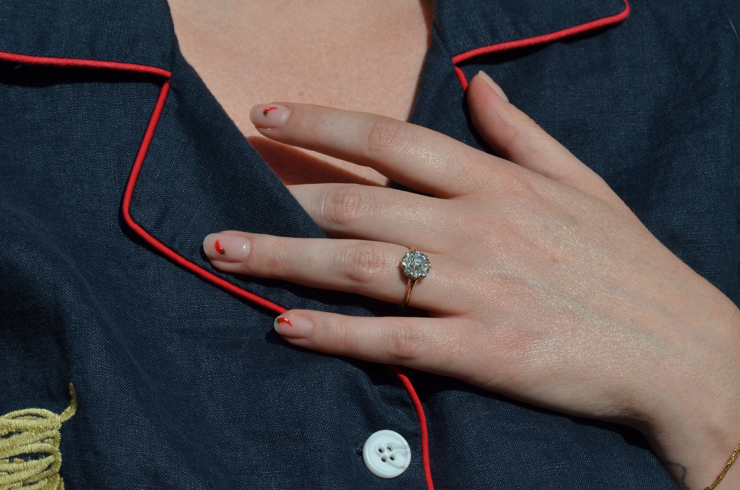 Scintillating Vintage Old Euro Cluster Ring
