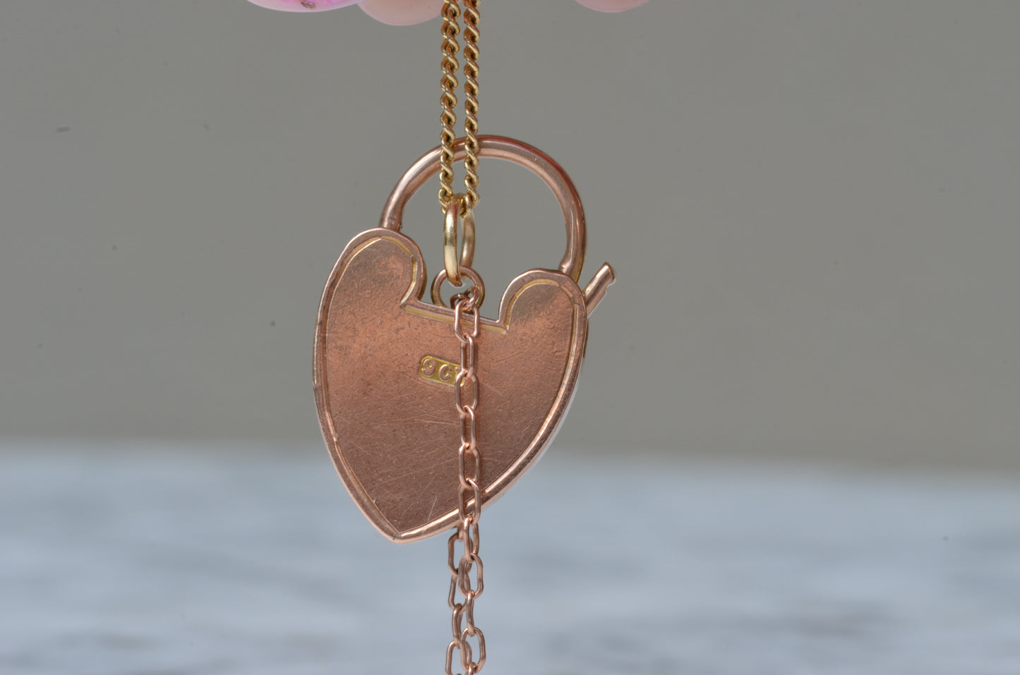 Medium Engraved Heart Padlock