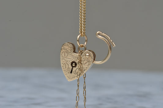 Small Engraved Heart Padlock