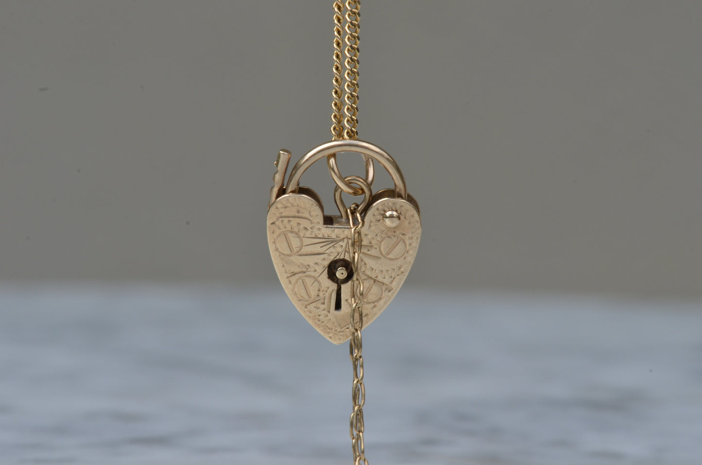 Small Engraved Heart Padlock