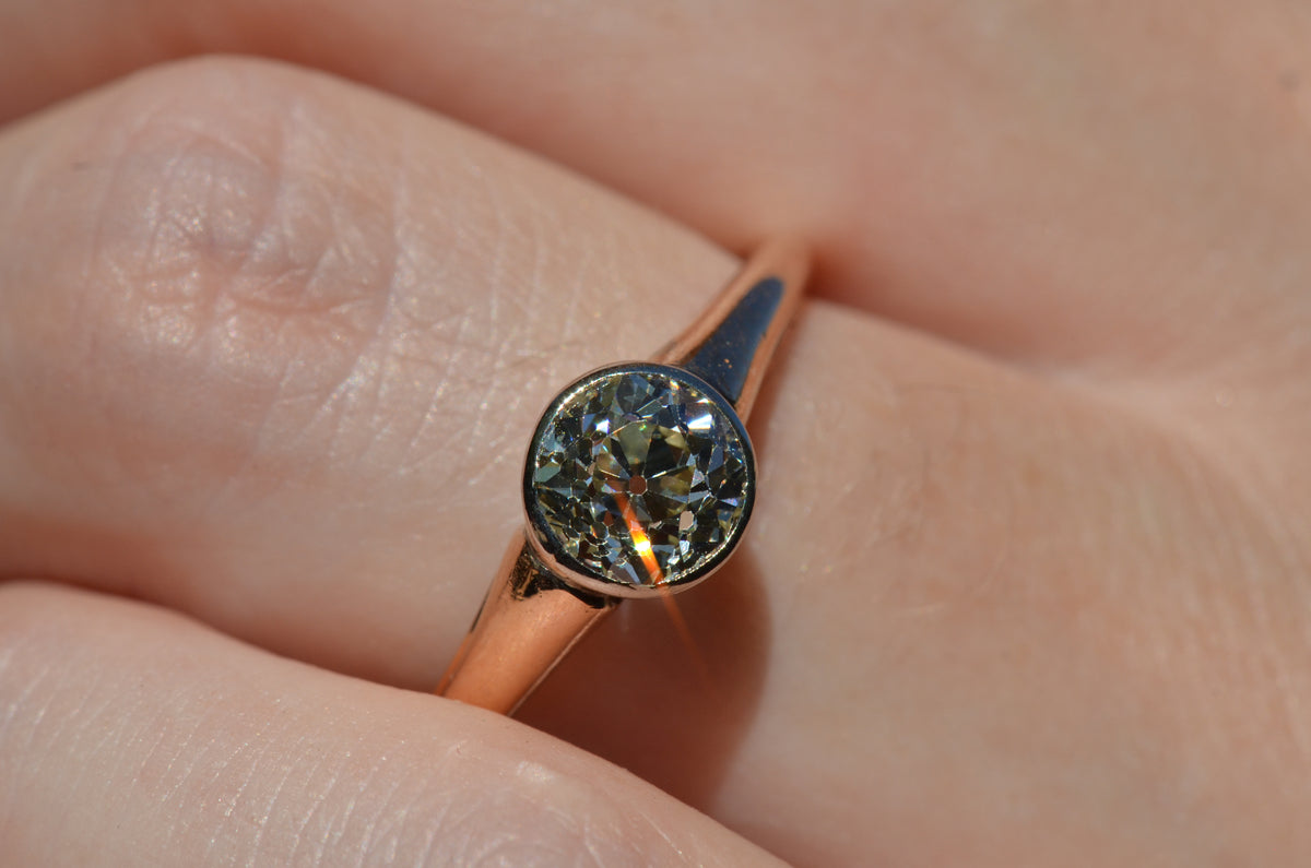 Vibrant Antique Austrian OEC Solitaire