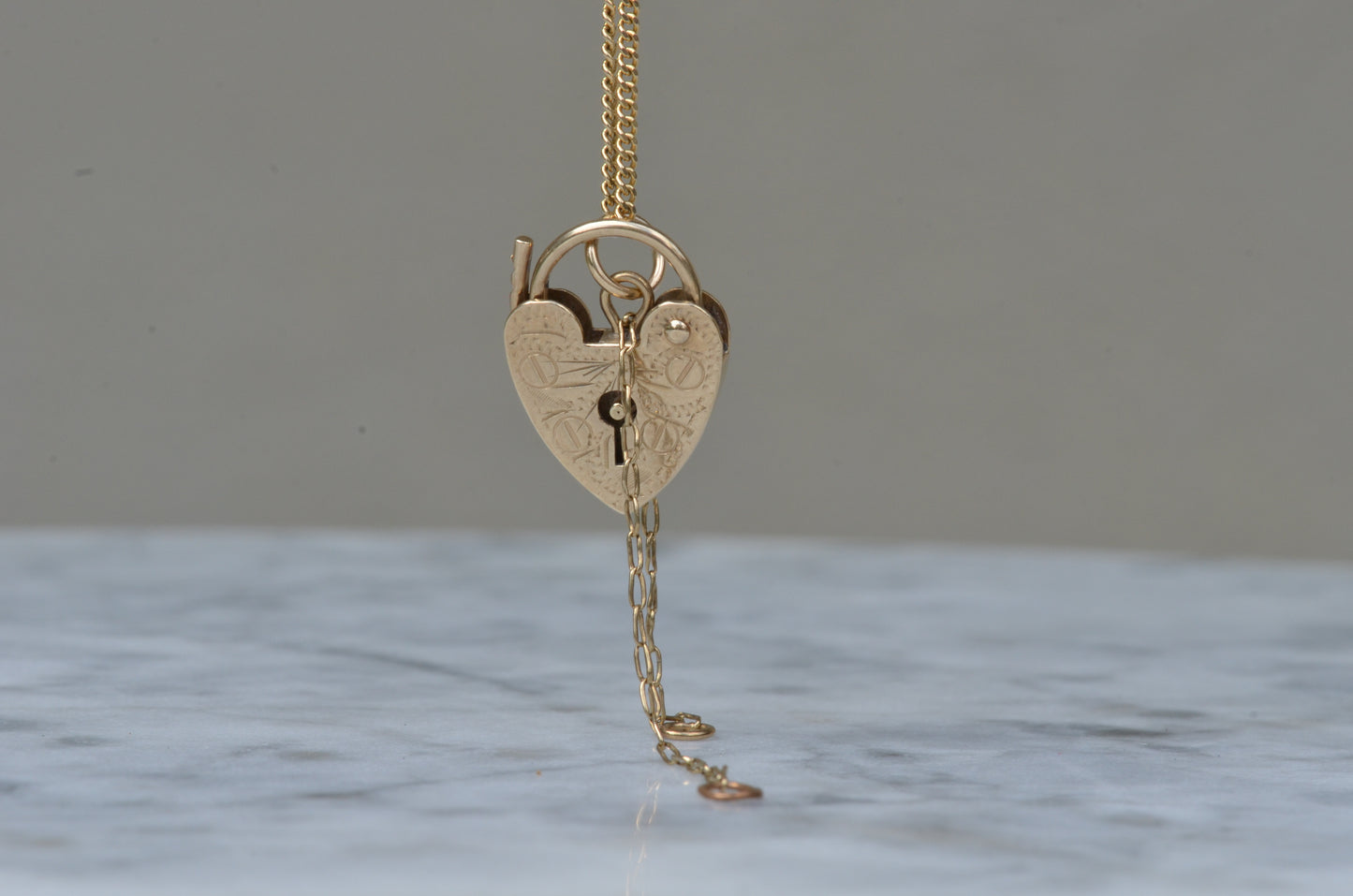 Small Engraved Heart Padlock