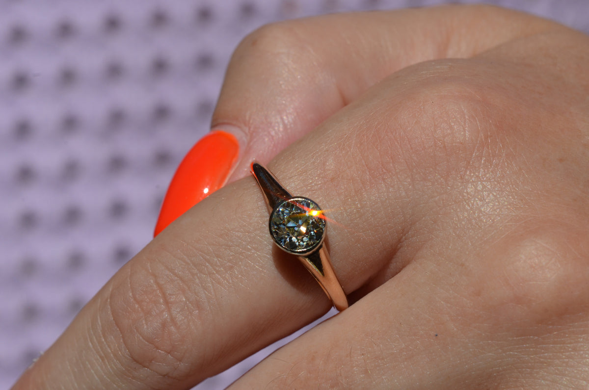 Vibrant Antique Austrian OEC Solitaire