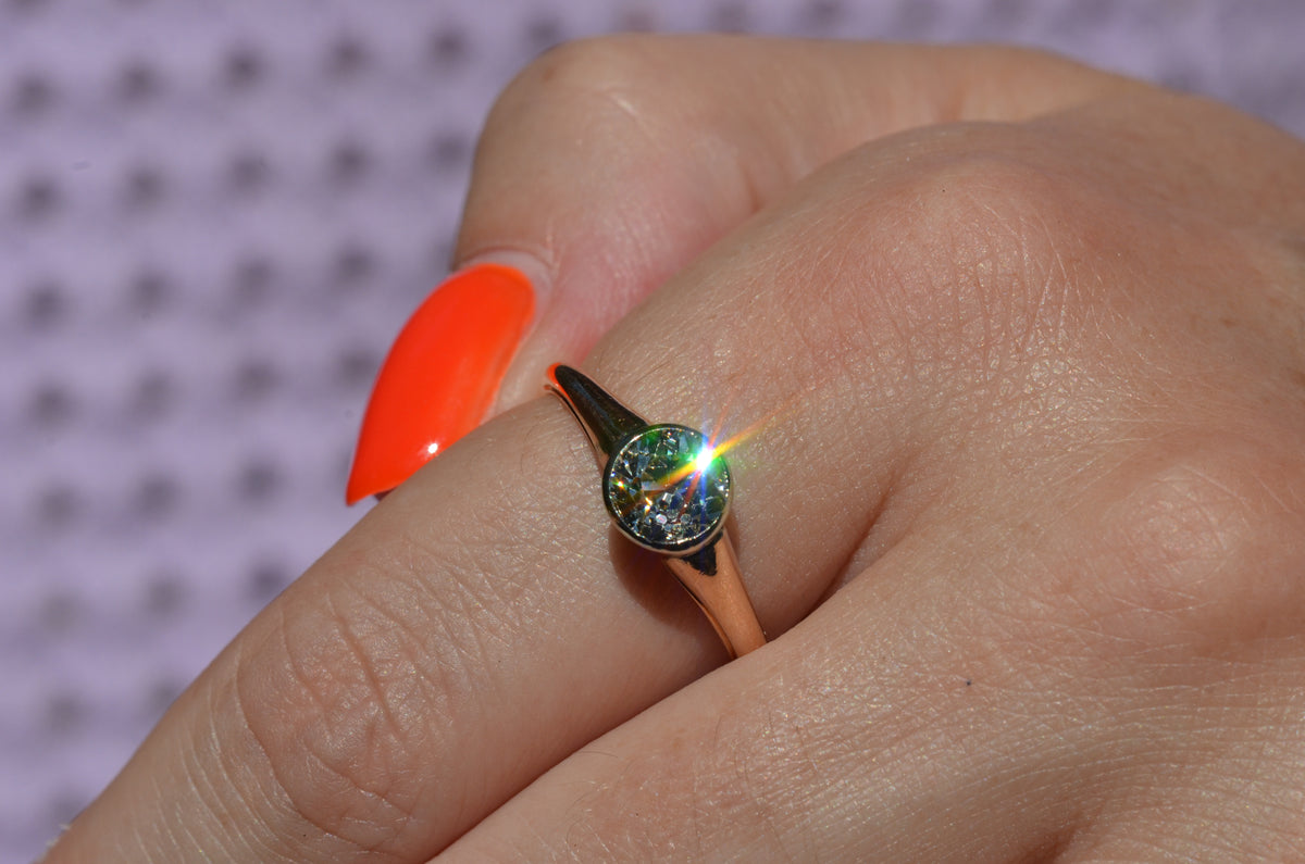 Vibrant Antique Austrian OEC Solitaire