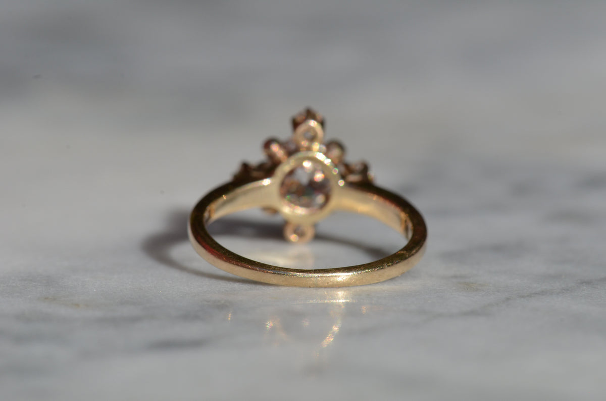 Antique Diamond Cardinal Ring